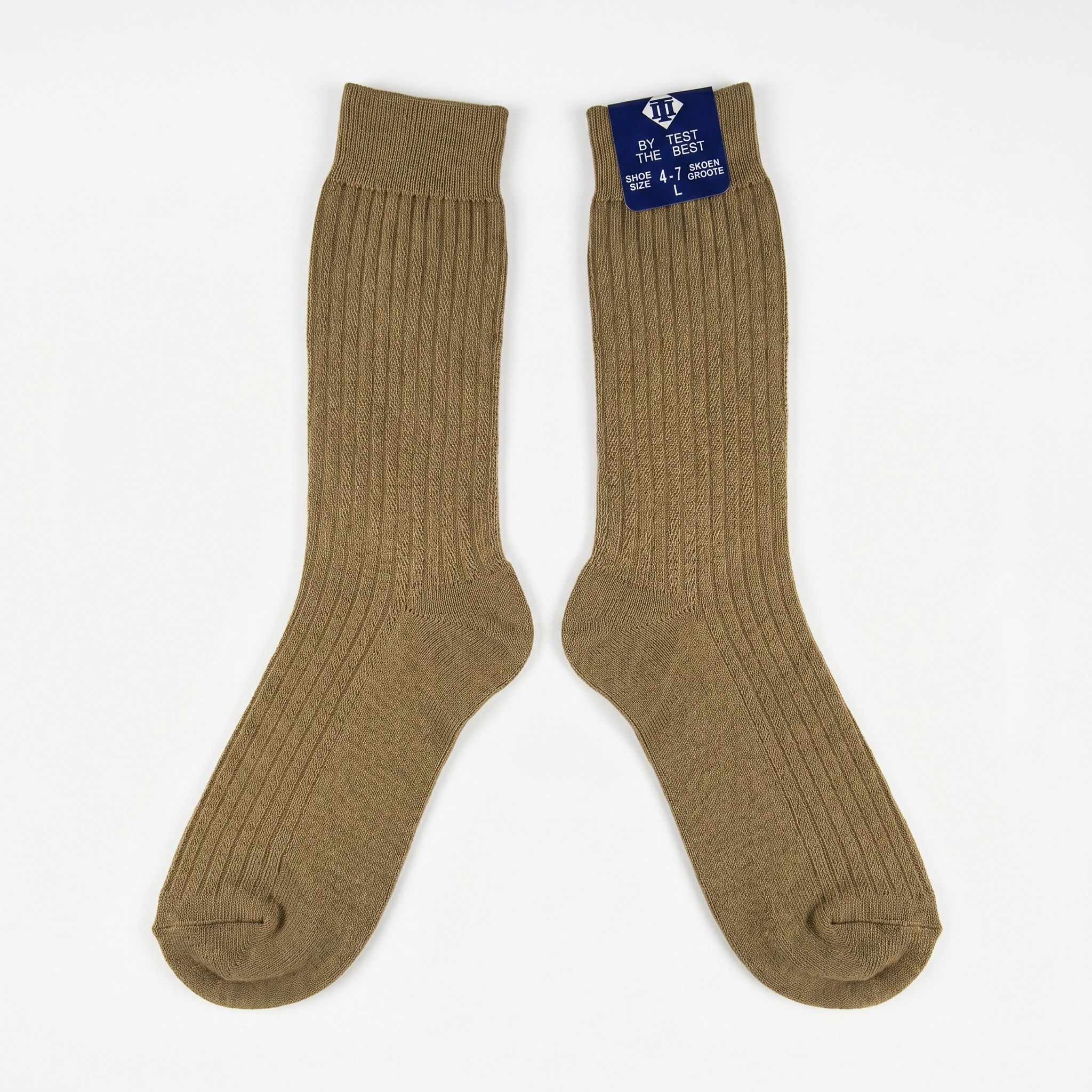 BC BOYS SOCKS 4-7 BROWN Boys Khaki Socks - Image 1